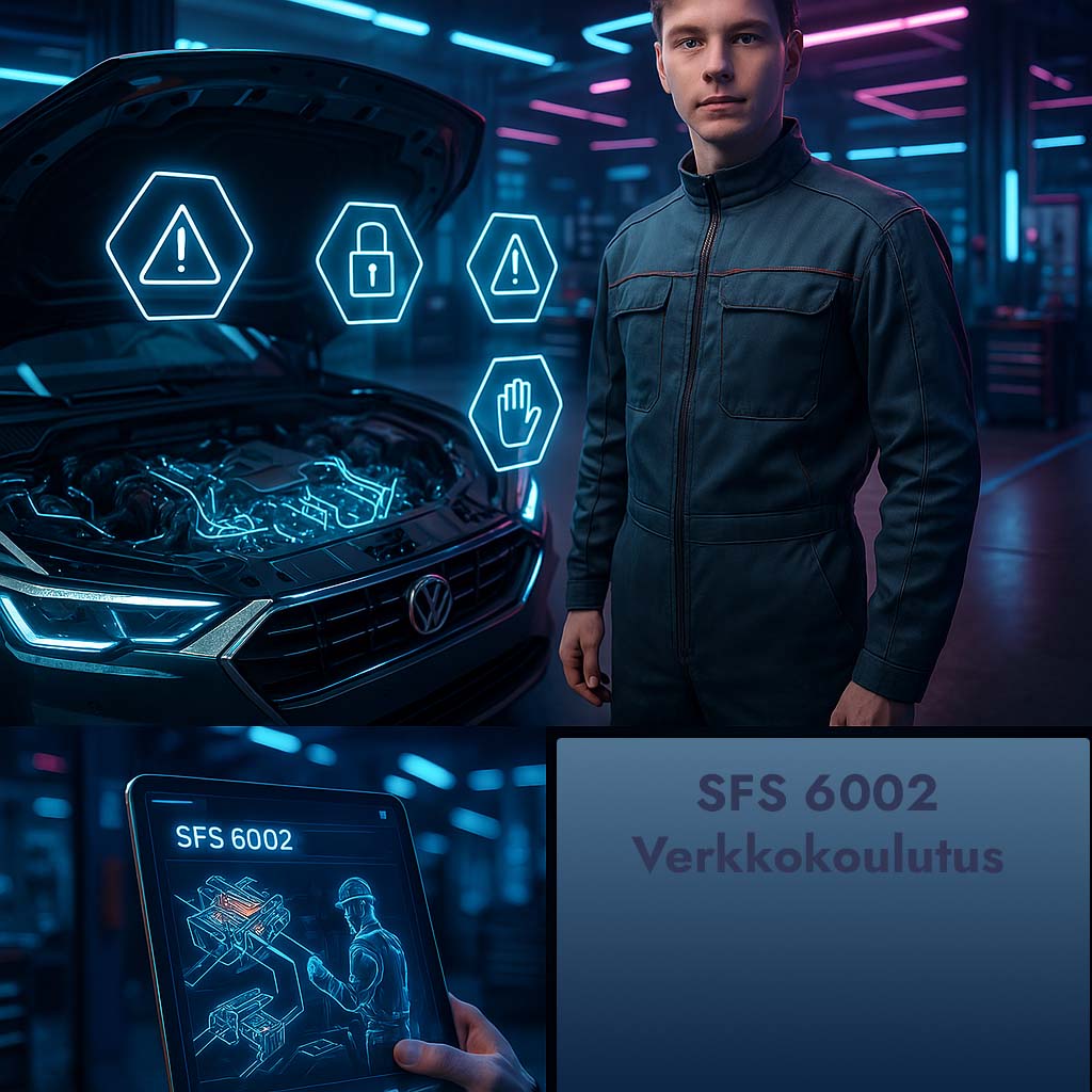SFS 6002 -sähkötyöturvallisuuskoulutus autoalalle